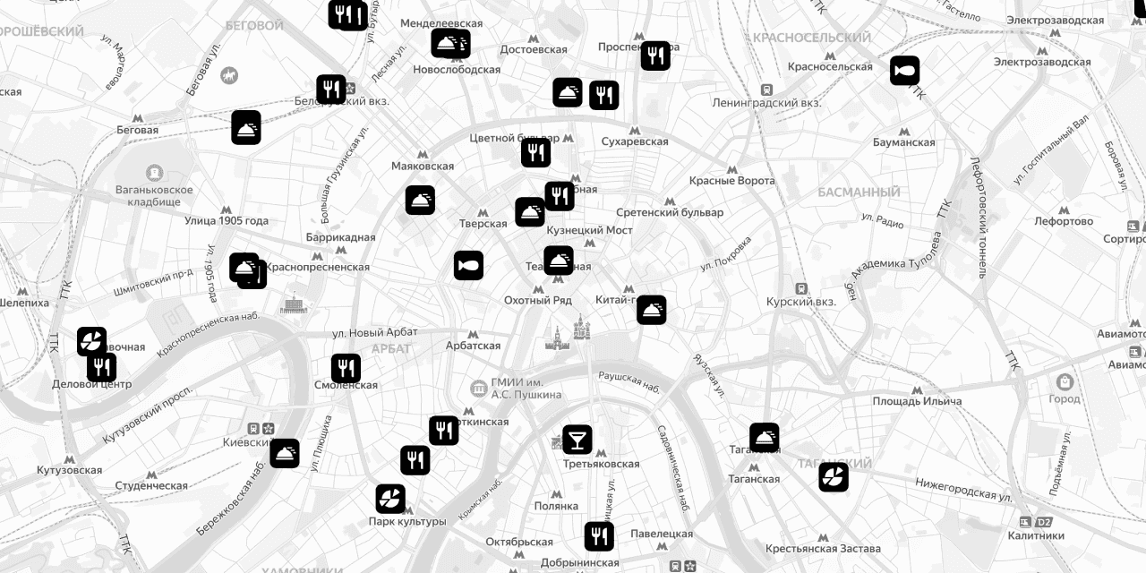 Рестораны, размещенные на карте Restik FOOD. Это бесплатная карта кафе и ресторанов, которые работают на платформе Restik.